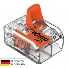 Wago Κλέμμα ταχείας αυτόματης σύνδεσης καλωδίων 2 Θέσεων 0,5-6mm² 41Α (221-612)